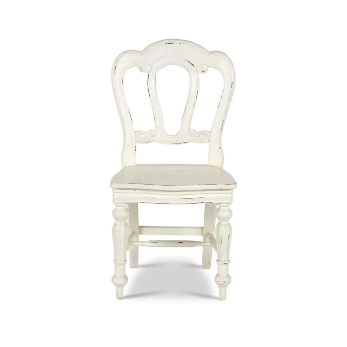 Bramble - Napoleon Dining Chair with Carving on Back (Set of 2) - BR-26702WHD - GreatFurnitureDeal