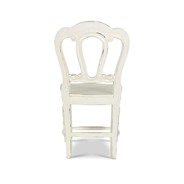 Bramble - Napoleon Counter Stool w- Back Carving - 26712WHD - GreatFurnitureDeal