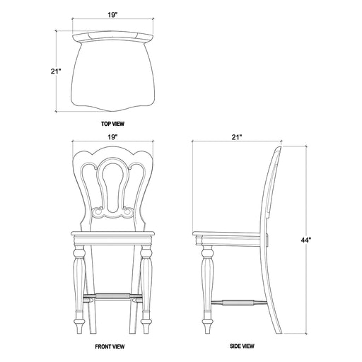 Bramble - Napoleon Counter Stool w/ Back Carving - US-WS-26712WHD----LDT - GreatFurnitureDeal