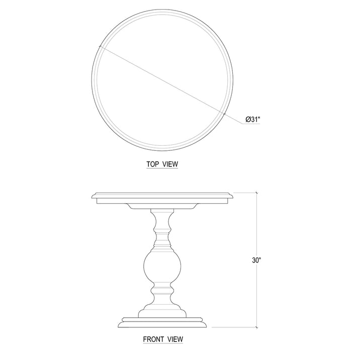 Bramble - Gloucester Lamp Table in Fruitwood - 26769FRW----- - GreatFurnitureDeal