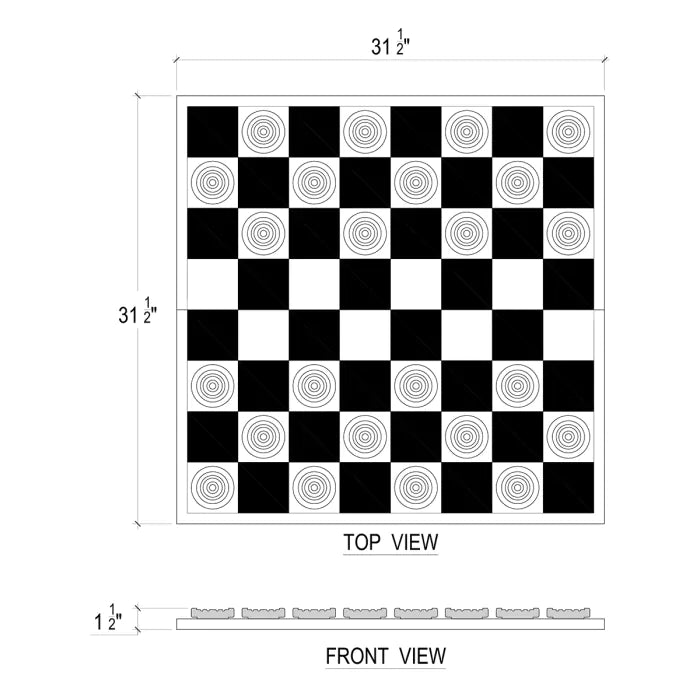 Bramble - Oldtimers Checker Set w/ Board - BR-26859 - GreatFurnitureDeal