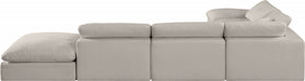 Meridian Furniture - Comfy 157" Linen Textured Fabric Upholstered 6 Piece Modular Sectional - 187Beige-Sec6E - GreatFurnitureDeal