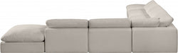 Meridian Furniture - Comfy 157" Linen Textured Fabric Upholstered 7 Piece Modular Sectional - 187Beige-Sec7C - GreatFurnitureDeal