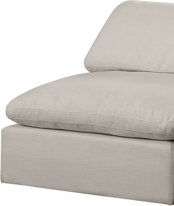 Meridian Furniture - Comfy 157" Linen Textured Fabric Upholstered 7 Piece Modular Sectional - 187Beige-Sec7C - GreatFurnitureDeal