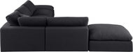 Meridian Furniture - Comfy 157" Linen Textured Fabric Upholstered 6 Piece Modular Sectional - 187Black-Sec6E - GreatFurnitureDeal