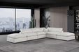 Meridian Furniture - Comfy 157" Linen Textured Fabric Upholstered 6 Piece Modular Sectional - 187Cream-Sec6E - GreatFurnitureDeal