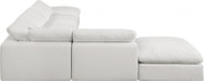 Meridian Furniture - Comfy 157" Linen Textured Fabric Upholstered 6 Piece Modular Sectional - 187Cream-Sec6E - GreatFurnitureDeal