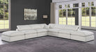 Meridian Furniture - Comfy 157" Linen Textured Fabric Upholstered 7 Piece Modular Sectional - 187Cream-Sec7C - GreatFurnitureDeal