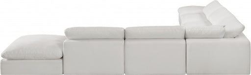 Meridian Furniture - Comfy 157" Linen Textured Fabric Upholstered 7 Piece Modular Sectional - 187Cream-Sec7C - GreatFurnitureDeal