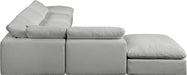 Meridian Furniture - Comfy 157" Linen Textured Fabric Upholstered 6 Piece Modular Sectional - 187Grey-Sec6E - GreatFurnitureDeal