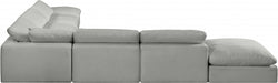 Meridian Furniture - Comfy 157" Linen Textured Fabric Upholstered 7 Piece Modular Sectional - 187Grey-Sec7C - GreatFurnitureDeal