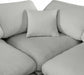 Meridian Furniture - Comfy 157" Linen Textured Fabric Upholstered 7 Piece Modular Sectional - 187Grey-Sec7C - GreatFurnitureDeal