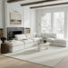 Meridian Furniture - Comfy 157" Linen Textured Fabric Upholstered 6 Piece Modular Sectional - 187White-Sec6E - GreatFurnitureDeal