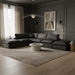 Meridian Furniture - Comfy 157" Vegan Leather Upholstered 6 Piece Modular Sectional - 188Black-Sec6E - GreatFurnitureDeal