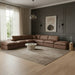 Meridian Furniture - Comfy 157" Vegan Leather Upholstered 7 Piece Modular Sectional - 188Brown-Sec7C - GreatFurnitureDeal