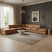 Meridian Furniture - Comfy 157" Vegan Leather Upholstered 7 Piece Modular Sectional - 188Cognac-Sec7C - GreatFurnitureDeal