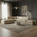 Meridian Furniture - Comfy 157" Vegan Leather Upholstered 6 Piece Modular Sectional - 188Cream-Sec6E - GreatFurnitureDeal
