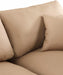 Meridian Furniture - Comfy 157" Vegan Leather Upholstered 6 Piece Modular Sectional - 188Tan-Sec6E - GreatFurnitureDeal