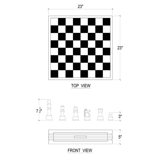 Bramble - Anna Chess Set in White Harvest & Black Harvest - BR-26916WHDBHD---- - GreatFurnitureDeal