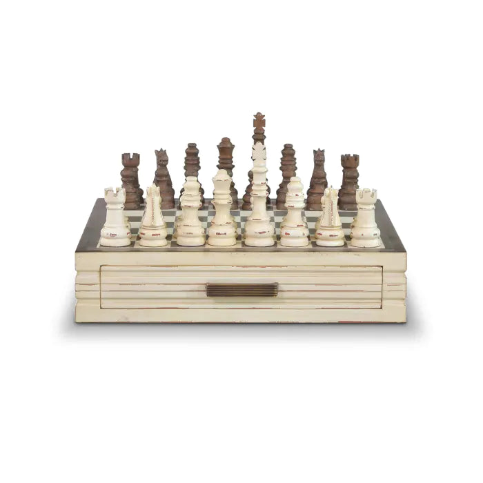 Bramble - Anna Chess Set Finished In Fortofino & Brown Suede - BR-26916FORBRS---LDT