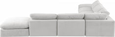 Meridian Furniture - Comfy 157" Velvet Upholstered 7 Piece Modular Sectional - 189Cream-Sec7C - GreatFurnitureDeal