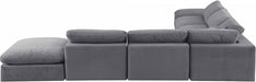 Meridian Furniture - Comfy 157" Velvet Upholstered 7 Piece Modular Sectional - 189Grey-Sec7C - GreatFurnitureDeal