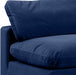 Meridian Furniture - Comfy 157" Velvet Upholstered 7 Piece Modular Sectional - 189Navy-Sec7C - GreatFurnitureDeal