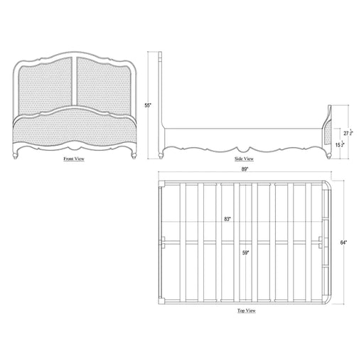 Bramble - Covington Rattan Queen Bed - 28026HRW-RNAT--LDT - GreatFurnitureDeal