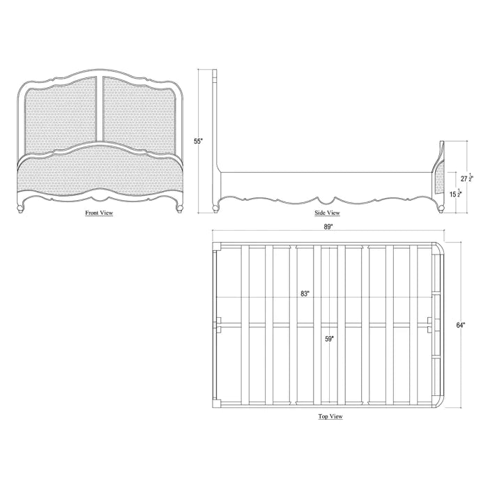 Bramble - Covington Rattan Queen Bed - 28026HRW-RNAT--LDT - GreatFurnitureDeal