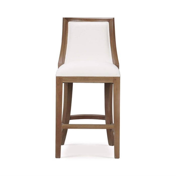 Bramble - Monarch Counter Stool in Straw Wash w/ Arctic White Performance Fabric (Set of 2) - 27180STWSF204----