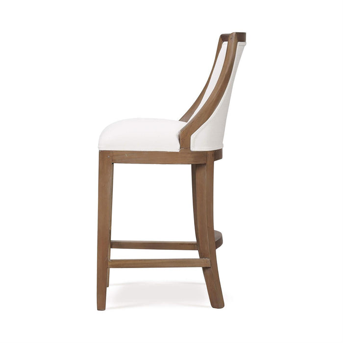 Bramble - Monarch Counter Stool in Straw Wash w/ Arctic White Performance Fabric (Set of 2) - 27180STWSF204----