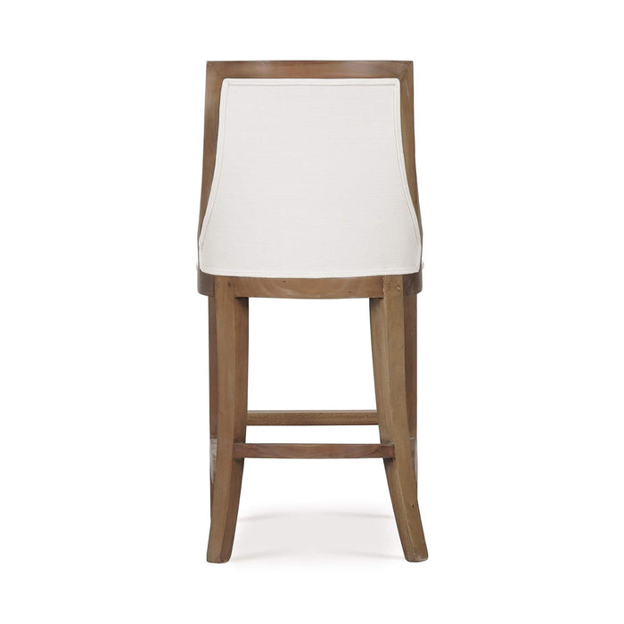 Bramble - Monarch Counter Stool in Straw Wash w/ Arctic White Performance Fabric (Set of 2) - 27180STWSF204----
