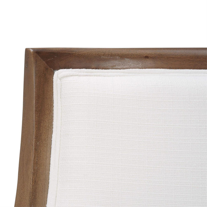 Bramble - Monarch Counter Stool in Straw Wash w/ Arctic White Performance Fabric (Set of 2) - 27180STWSF204----