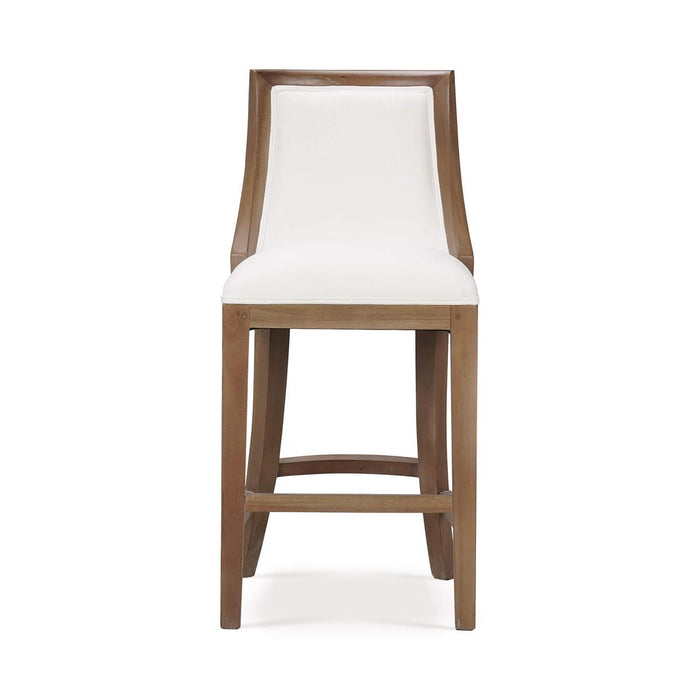 Bramble - Monarch Counter Stool in Straw Wash w/ Arctic White Performance Fabric (Set of 2) - 27180STWSF204----