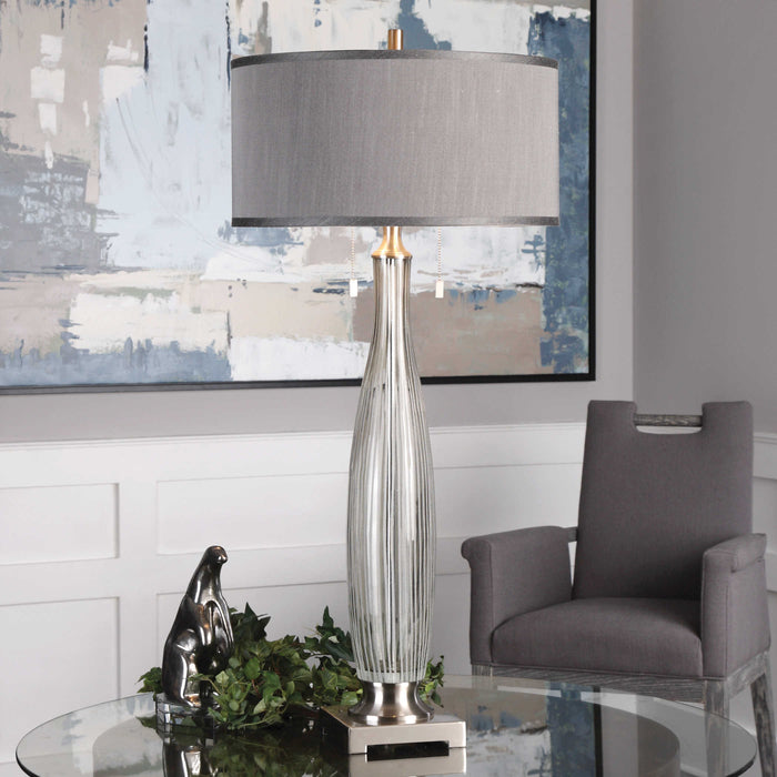 Uttermost - Coloma Gray Glass Table Lamp - 27199