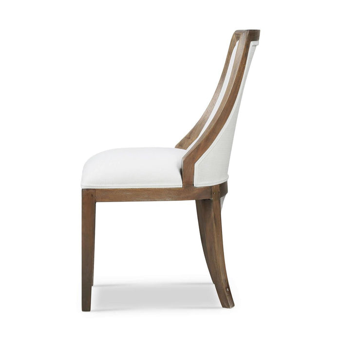 Bramble - Monarch Dining Chair in Straw Wash w/ Arctic White Performance Fabric (Set of 2) - 27201STWSF204----