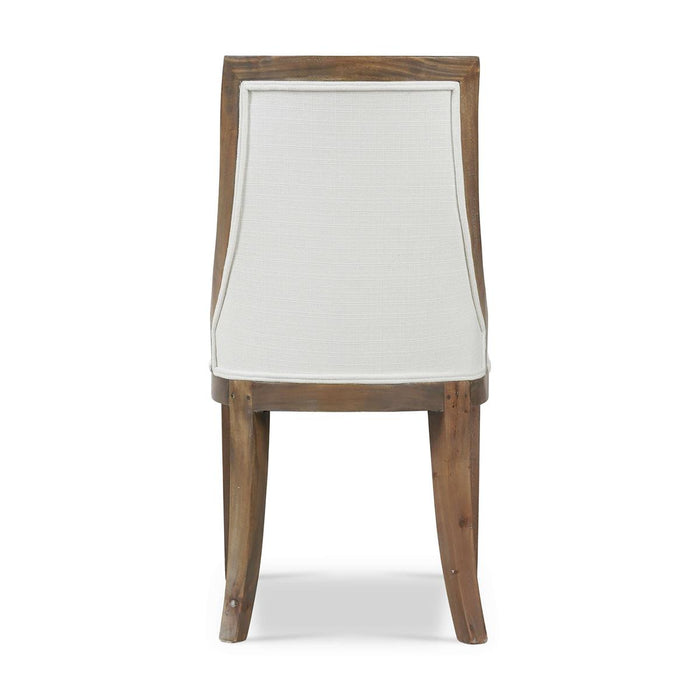 Bramble - Monarch Dining Chair in Straw Wash w/ Arctic White Performance Fabric (Set of 2) - 27201STWSF204----