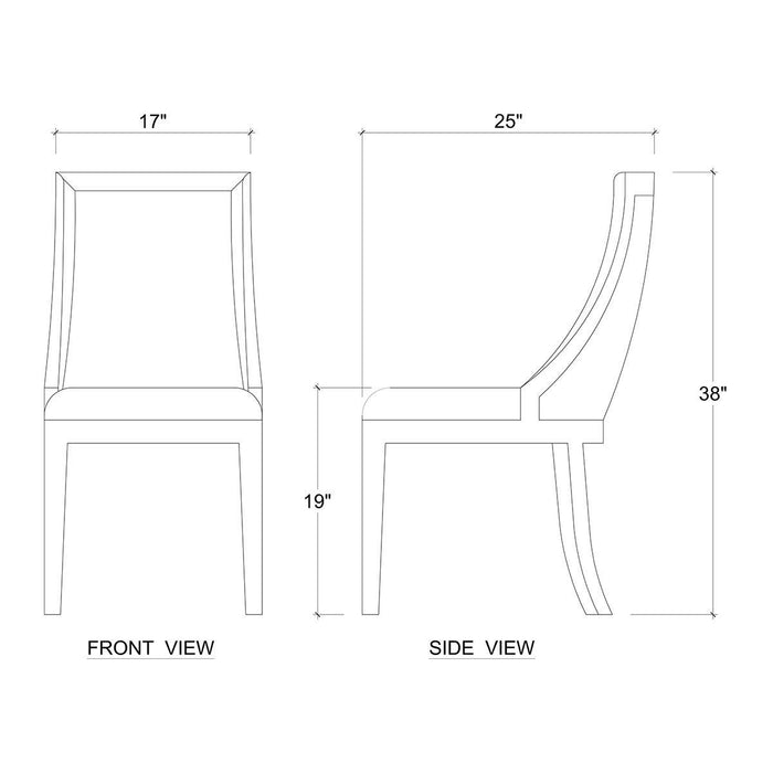 Bramble - Monarch Dining Chair in Straw Wash w/ Arctic White Performance Fabric (Set of 2) - 27201STWSF204----