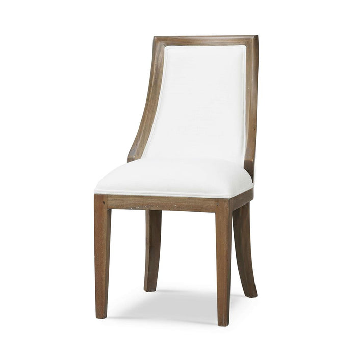 Bramble - Monarch Dining Chair in Straw Wash w/ Arctic White Performance Fabric (Set of 2) - 27201STWSF204----