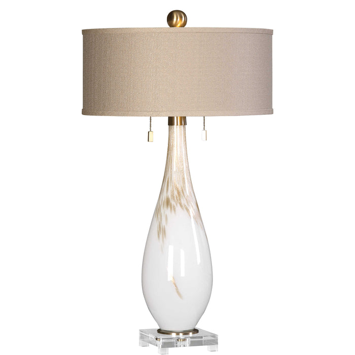 Uttermost - Cardoni White Glass Table Lamp - 27201 - GreatFurnitureDeal
