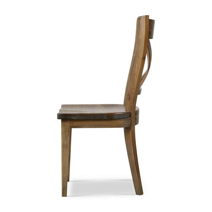 Bramble - Summerset Chair w/ Wood Seat in Straw Wash (Set of 2) - 27206STW-----