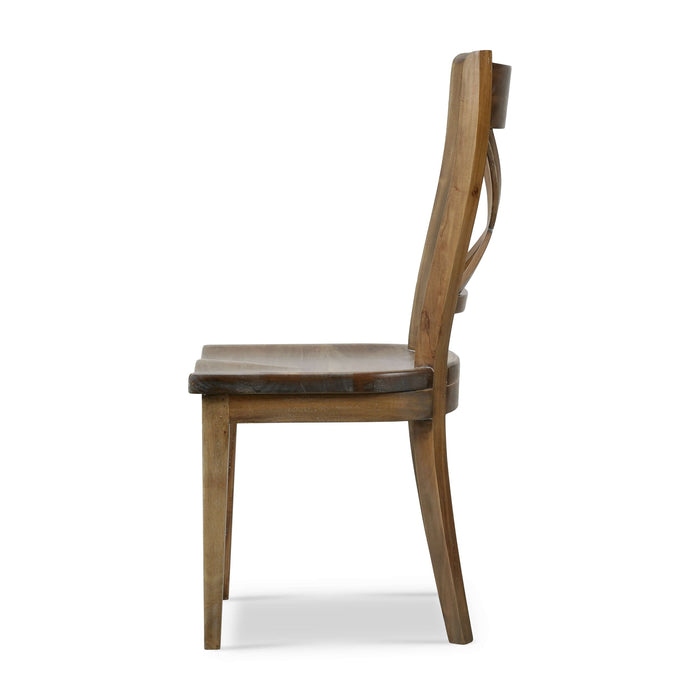 Bramble - Summerset Chair w/ Wood Seat in Straw Wash (Set of 2) - BR-27206STW----- - GreatFurnitureDeal