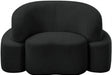 Meridian Furniture - Principessa Boucle Fabric Living Room Chair in Black - 108Black-C - GreatFurnitureDeal