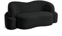 Meridian Furniture - Principessa Boucle Fabric Loveseat in Black - 108Black-L - GreatFurnitureDeal