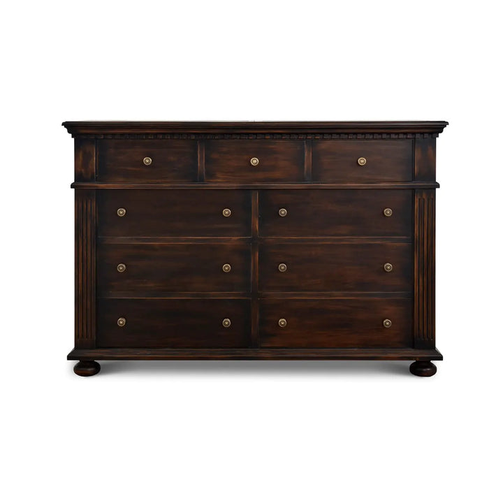 Bramble - Charleston Alexander 9 Drawer Dresser - BR-27217-VDK - GreatFurnitureDeal