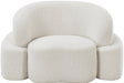 Meridian Furniture - Principessa Boucle Fabric Living Room Chair in Cream - 108Cream-C - GreatFurnitureDeal