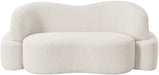 Meridian Furniture - Principessa Boucle Fabric Loveseat in Cream -108Cream-L - GreatFurnitureDeal