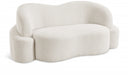 Meridian Furniture - Principessa Boucle Fabric Loveseat in Cream -108Cream-L - GreatFurnitureDeal