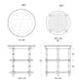 Bramble - Martinique Round Side Table in True White w/ Rattan Natural on Shelves - 27232TRW-RNAT--- - GreatFurnitureDeal