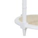 Bramble - Martinique Round Side Table in True White w/ Rattan Natural on Shelves - 27232TRW-RNAT--- - GreatFurnitureDeal